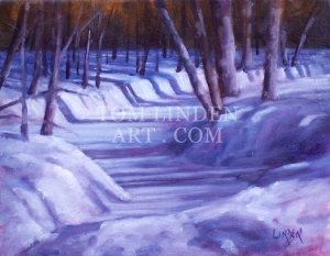 Winter Creek-Study; Oil on Canvas 8" x 10"